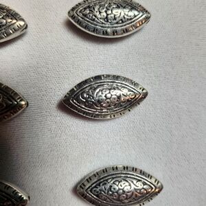 Decorative Silver Eye Shaped Beads